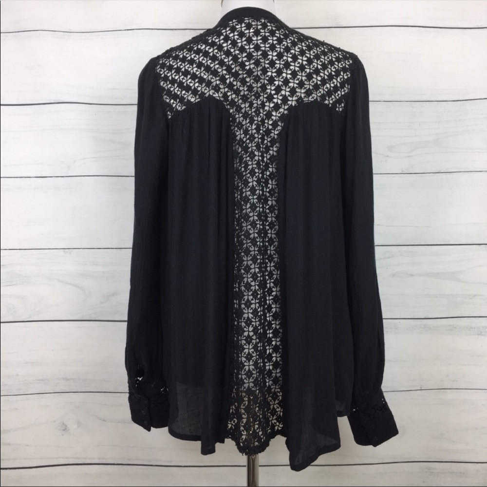 Black Button Down Blouse - image 3